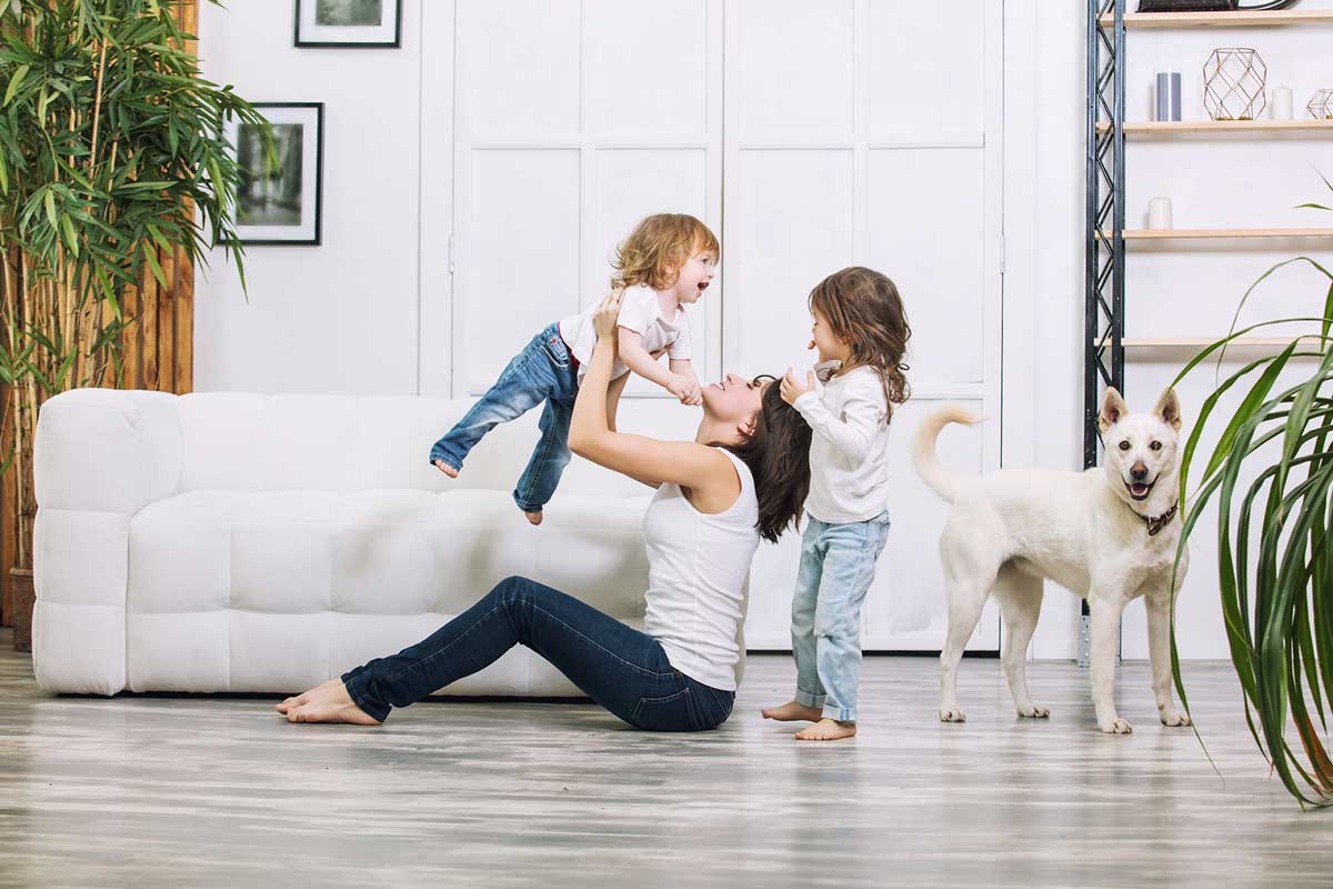 Happy Family In Clean House